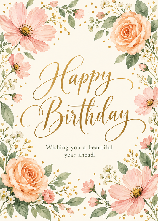 Blossom Birthday sample digital card