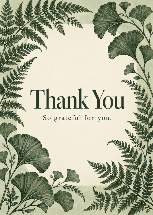 Botanical Gratitude sample digital card