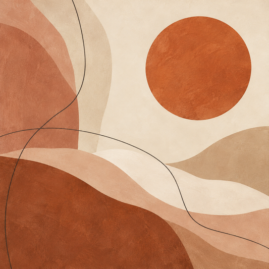 Terracotta Balance — Digital Art